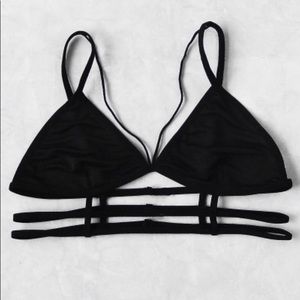 Black caged bralette